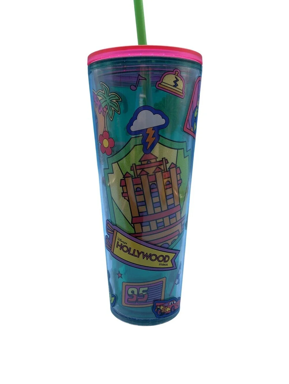 Starbucks Disney Hollywood Studios Tumbler 650ml Multicolor Plastic Straw Lid